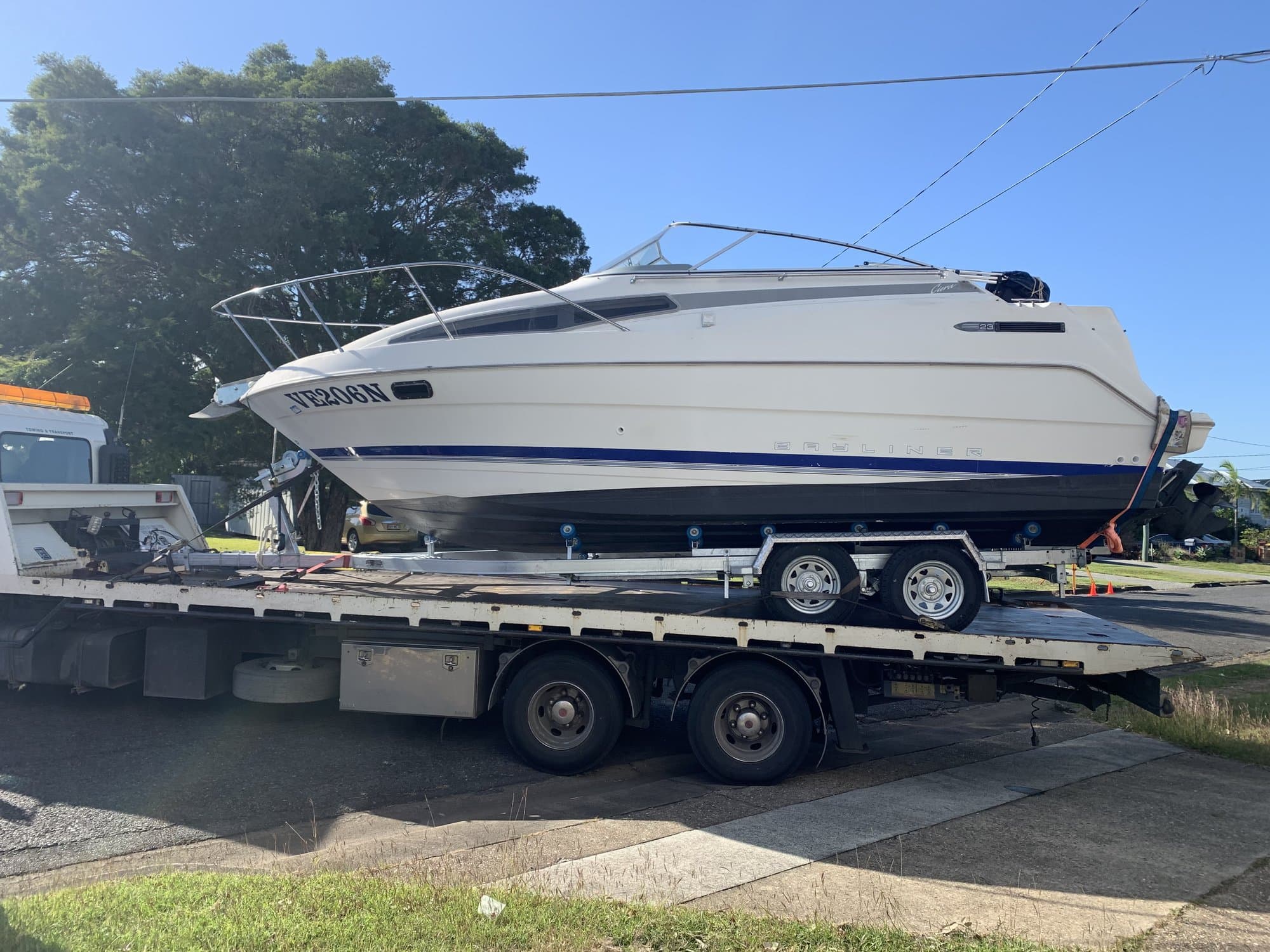 Boat on trailer